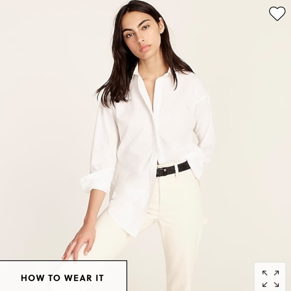 NEW JCREW Relaxed-fit crisp cotton poplin shirt
Item AW716